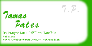 tamas pales business card